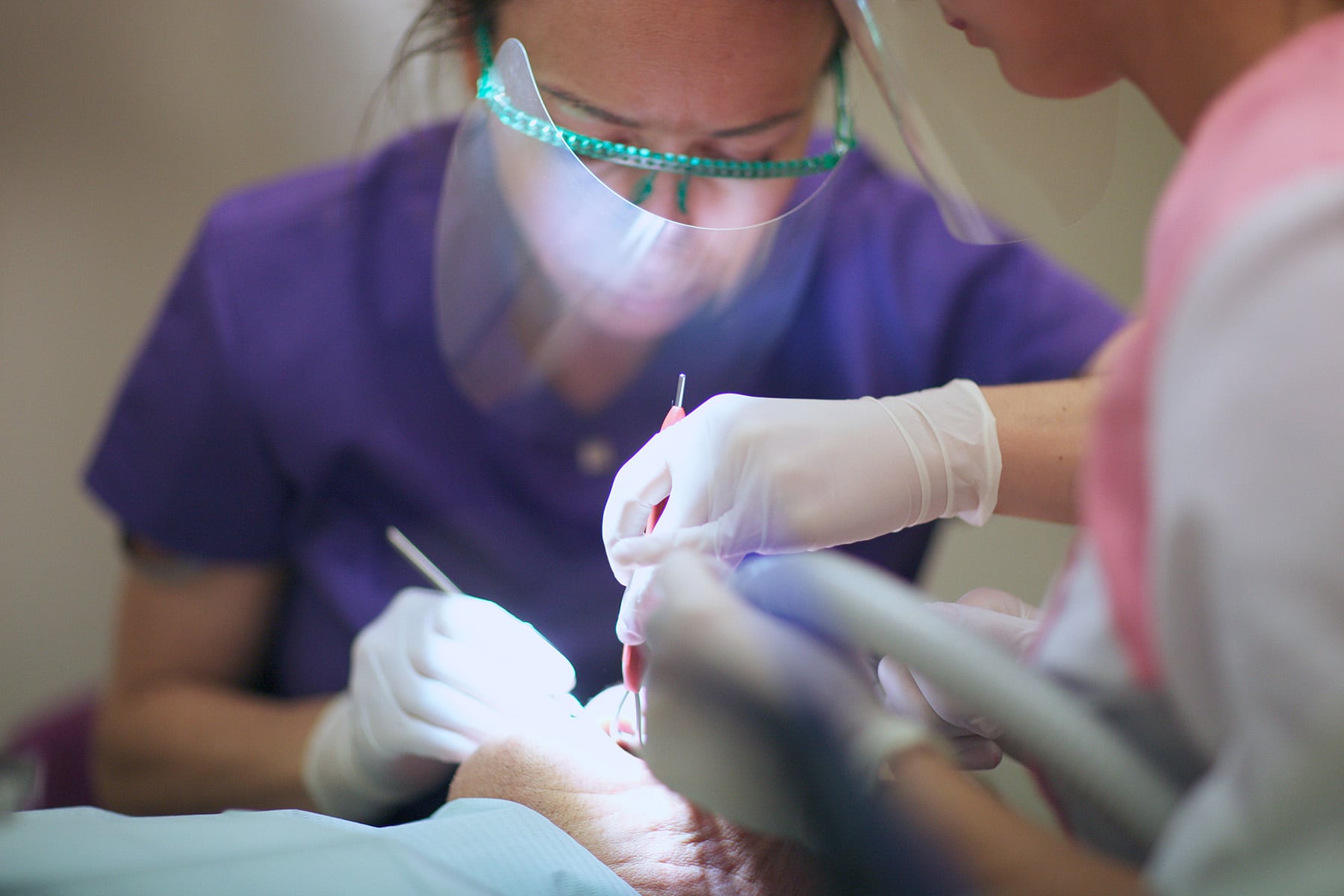 Woman getting restorative dental care in Thornton, CO